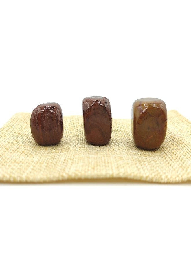 Plus Value Petrified Wood Tumbled Pebbles Stone Crystal Reiki Healing Aura Chakra (50grams, Jute Bag) - Image 5